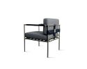 Rinaldo Leather Outdoor Steel Dining Chair by Costantini | Chairs by Costantini Design. Item composed of fabric and steel