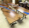 Modular Walnut River Conference Table Set | Tables by Chagrin Valley Custom Furniture. Item composed of walnut and metal in contemporary or modern style