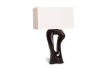 Amorph Vesta Table Lamp, Black Glossy Lacquer w/ Ivory Silk | Lamps by Amorph. Item composed of steel