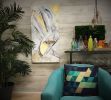 NYC Skyline | Oil And Acrylic Painting in Paintings by Caylin Rose Janet. Item made of canvas with synthetic