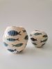 Handmade Ceramic Vase Set with Charming Blue Toned Fishes | Vases & Vessels by HulyaKayalarCeramics. Item composed of ceramic in boho or minimalism style