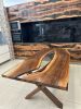 Walnut Resin Live Edge Dining Table - Resin Epoxy Table | Tables by Tinella Collection. Item made of walnut