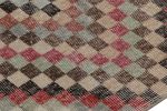 Vintage Polychromatic Runner Rug with Geometric Patterns | Area Rug in Rugs by Rug and Kilim