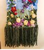 Ppainted Bunting | Tapestry in Wall Hangings by PEGGY OBERLIN/Bohograndmapeg/Story Tale Weaving. Item composed of birch wood and cotton in boho or contemporary style