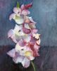Pink Summer Glad | Oil And Acrylic Painting in Paintings by Catherine Twomey. Item made of linen with synthetic