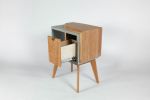 Half'n Half | Nightstand in Storage by Curly Woods. Item made of maple wood with concrete works with mid century modern style