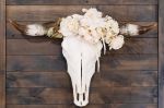 Cow Skull - Flower Crown | Ornament in Decorative Objects by Gypsy Mountain Skulls | Root'd in Park City. Item compatible with country & farmhouse and art deco style