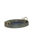Handmade Round Blue Natural Bamboo and Cane Serving Tray | Serveware by Amara