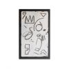 LA SCRITTA SUR MURO NERO I | Mixed Media by Kim Fonder. Item composed of paper