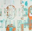 "You Are Extraordinary" binary code message series - sold | Oil And Acrylic Painting in Paintings by L Rowland Contemporary Art. Item composed of wood & synthetic