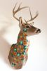 Painted Quilt Deer | Wall Sculpture in Wall Hangings by Cassandra Smith. Item made of fabric & synthetic