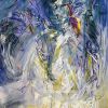 Joind We Light the Night, 72" x 72" Oil Painting | Oil And Acrylic Painting in Paintings by Dorothy Fagan Fine Arts. Item made of canvas works with minimalism & contemporary style