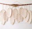 Large Macrame Feathers with 10 feathers | Macrame Wall Hanging in Wall Hangings by Damla. Item composed of wood and cotton in boho style