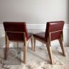 YJ Dining Chair - Leather Option | Chairs by YJ Interiors. Item composed of oak wood and brass in mid century modern or eclectic & maximalism style