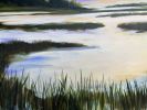 Sunset Cove - wetlands, marsh, lowcountry painting | Oil And Acrylic Painting in Paintings by Filomena Booth Fine Art. Item made of canvas works with coastal style