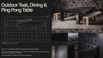 Black Teak, Dining,  Ping Pong Table & Benches | Dining Table in Tables by NO AGE FURNITURE STUDIO. Item made of wood compatible with contemporary style