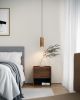 MIES S side table veneer american walnut | Bedside Table in Tables by Porventura. Item composed of wood in contemporary style