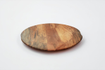 Spalted Beech Art Plate on Carrara Marble Base | Decorative Plate in Decorative Objects by Holzkunst Samuel Meisinger. Item composed of wood compatible with art deco and modern style
