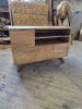 Spalted Maple and Mozambique Wine Cabinet | Storage by Donald Mee Design. Item made of maple wood works with mid century modern & contemporary style