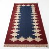Handwoven Woolen Runner Rug | Rugs by Evergreen Carpets. Item composed of wool in boho or minimalism style