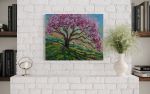 Original Cherry Blossom Painting on Canvas | Paintings by Emily Newman Fine Art