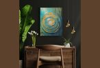 Holy Centre | Mixed Media in Paintings by Claire Szegvary. Item composed of canvas in minimalism or contemporary style