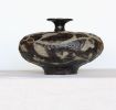 Stout Noir Vessel with Vine and Floral detail | Vases & Vessels by Twinette Poterie. Item composed of ceramic compatible with contemporary and modern style