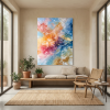 Celestial Fireworks - Colorful Abstract Canvas Artwork | Prints in Paintings by Alpenglow Workshop. Item composed of canvas in contemporary or modern style