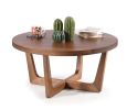 Mid Century Round Coffee Table , Walnut Wood Coffee Table | Tables by OzzWoodArt. Item made of walnut works with mid century modern & contemporary style