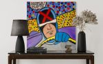 Racer X painting | Paintings by Paintings by Peter LoCascio. Item composed of wood and canvas