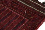 Vintage Baluch Afghan rug in Red, Blue & Black Patterns | Area Rug in Rugs by Rug and Kilim. Item composed of wool