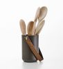 Utensil/Plant Holder Leather Handle - Dapper Collection | Tableware by Ndt.design. Item composed of aluminum