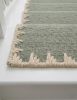 Handwoven Woolen Green Runner Rug | Rugs by Evergreen Carpets. Item made of wool works with boho & minimalism style