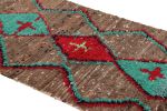 Vintage Moroccan Runner Rug in Red with Beige and Blue | Area Rug in Rugs by Rug and Kilim