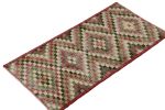 1960s Vintage distressed Turkish Rug in Green, multicolor | Area Rug in Rugs by Rug and Kilim