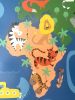 Animal + World Map Nursery | Murals by Nicolette Atelier. Item made of synthetic