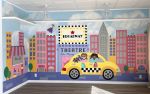 Fairytale New York Mural | Murals by Toni Miraldi / Mural Envy, LLC | Sugar Plum Parties in Westport. Item made of synthetic