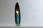 Onnda Flame  Filiform Candleholder iridescent | Candle Holder in Decorative Objects by Catrinel Săbăciag. Item composed of brass in boho or contemporary style