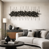 Abstract Metal Wall Art Sculpture 140×70 cm | Wall Sculpture in Wall Hangings by Sarmal Design. Item composed of steel in mid century modern or contemporary style
