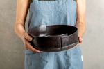 Modern Black Ceramic Serving Bowl | Serveware by ShellyClayspot. Item made of stoneware
