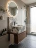 Calacatta Viola Marble Sink: Hand-Carved Bathroom | Hardware by Babil Stone. Item composed of marble in art deco style