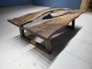 Clear Epoxy Resin Table, Walnut Dining Table, Custom Resin | Tables by LuxuryEpoxyFurniture. Item composed of wood & synthetic