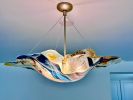 Fantasical fused Glass Chandelier!  Nothing like it anywhere | Chandeliers by Bonnie Rubinstein Glass Studio. Item composed of glass