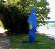 RIVER WALK MILE MARKERS | Public Sculptures by jim collins sculpture | TN Riverwalk at the Dam in Chattanooga. Item made of steel