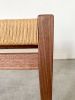 Danish Paper Cord Mid Century Bench in Walnut | Benches & Ottomans by ColombeFurniture. Item made of oak wood with paper works with minimalism & mid century modern style