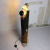 Totem Floor Lamp — Reclaimed Wood Column & Stone | Lamps by Gabor Gobi. Item composed of wood and stone