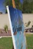 At the Edge of an Ocean | Oil And Acrylic Painting in Paintings by Simona Gocan. Item composed of canvas in contemporary style