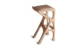 Amorph Chimera Bar Stool, Stained Asian Sand with Upholstery | Chairs by Amorph. Item made of wood with leather