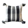 Set of 2-Jacqard Woven Cotton/Wool Cushion-Ivory/Charcoal | Pillows by Selligram. Item composed of cotton in mid century modern or japandi style