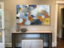Blue Blocks | Oil And Acrylic Painting in Paintings by Martica Griffin. Item composed of canvas
